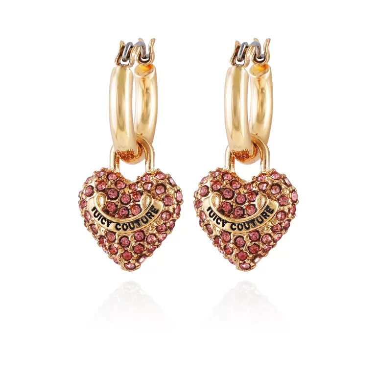 Juicy Couture Bling Heart Hoop Øredobber> Øredobber