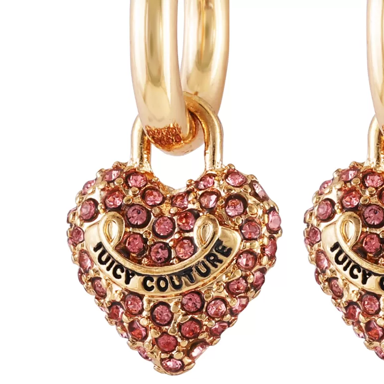 Juicy Couture Bling Heart Hoop Øredobber> Øredobber