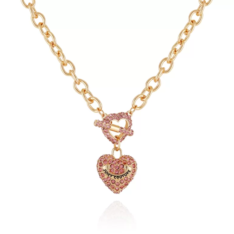 Juicy Couture Bling Hjerte Anheng Sjarm Halskjede> Halskjeder