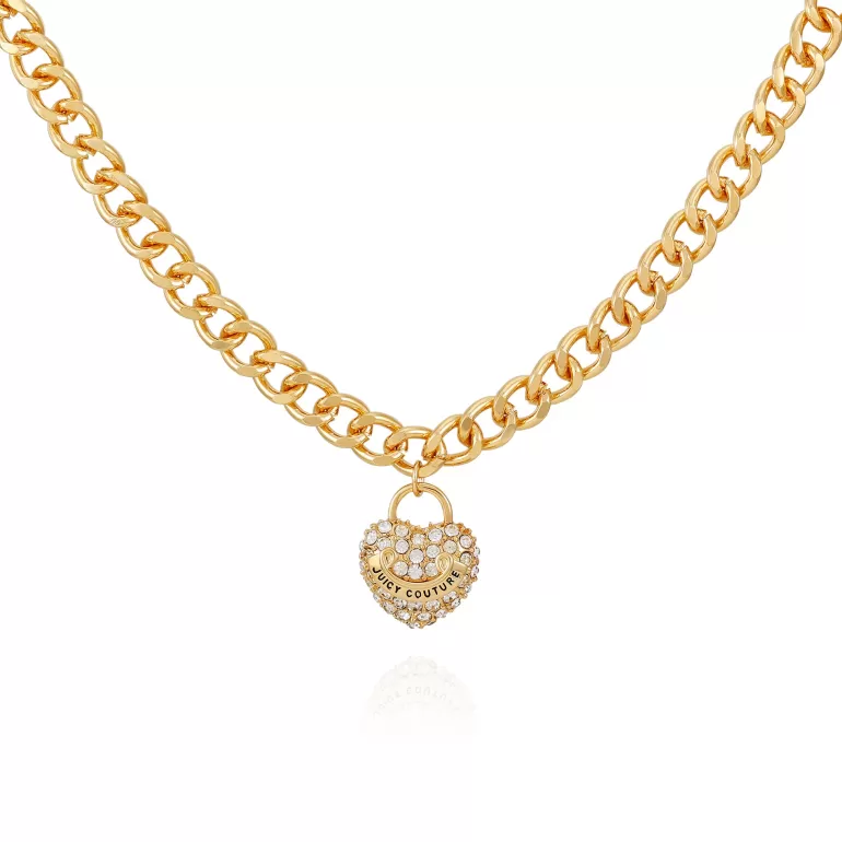 Juicy Couture Bling Hjerte Sjarm Halskjede> Halskjeder