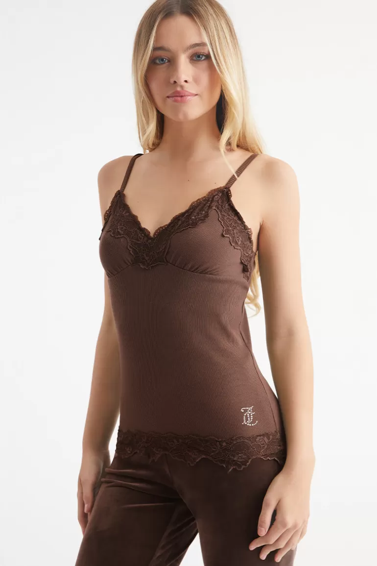 Juicy Couture Cami Med Blonder>Kvinner T-Skjørter Og Topper