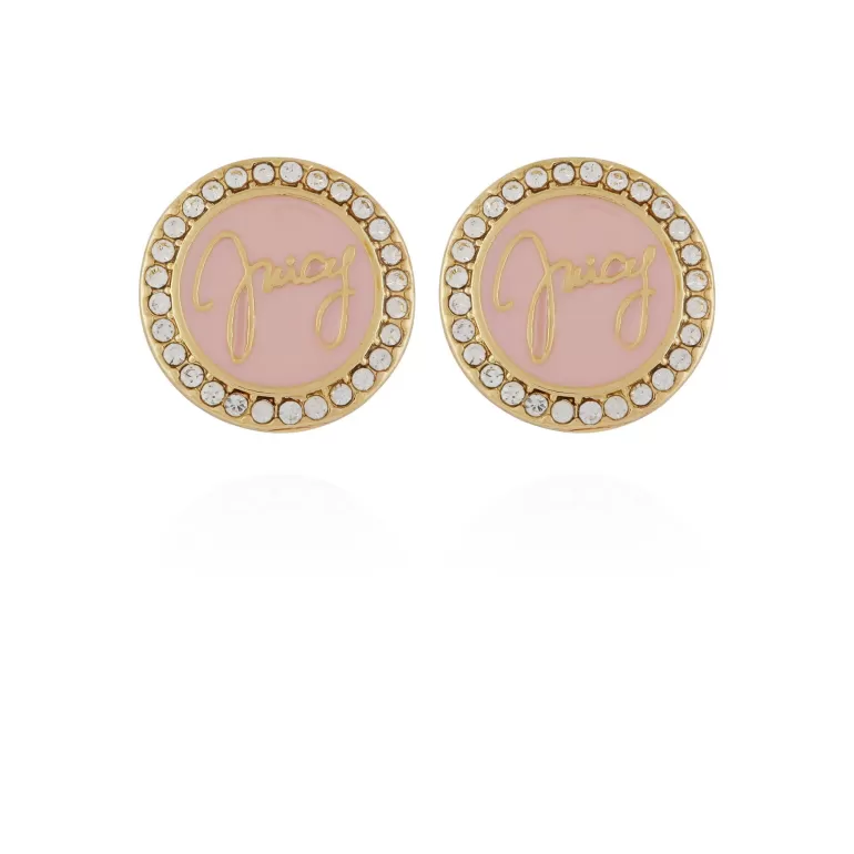 Juicy Couture Circle Rhinestone Stud Øredobber> Øredobber