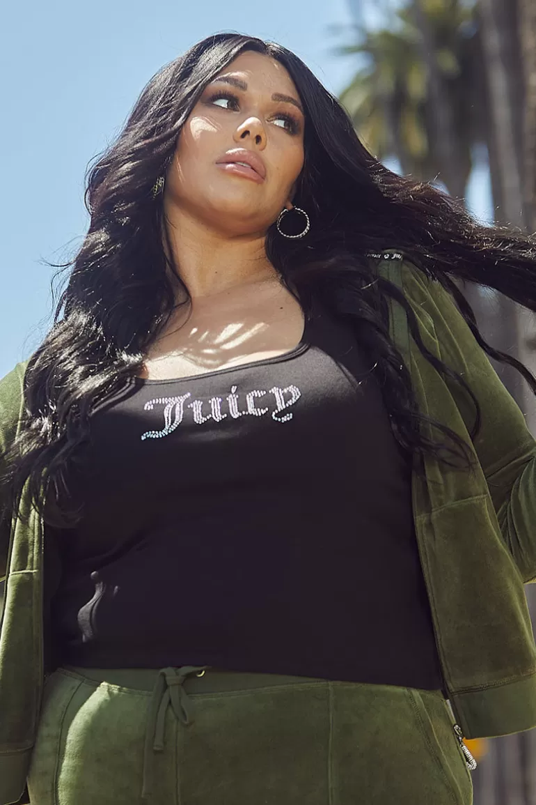 Juicy Couture Liten Bling Tank Top I Stor Storrelse>Kvinner Plus-Size