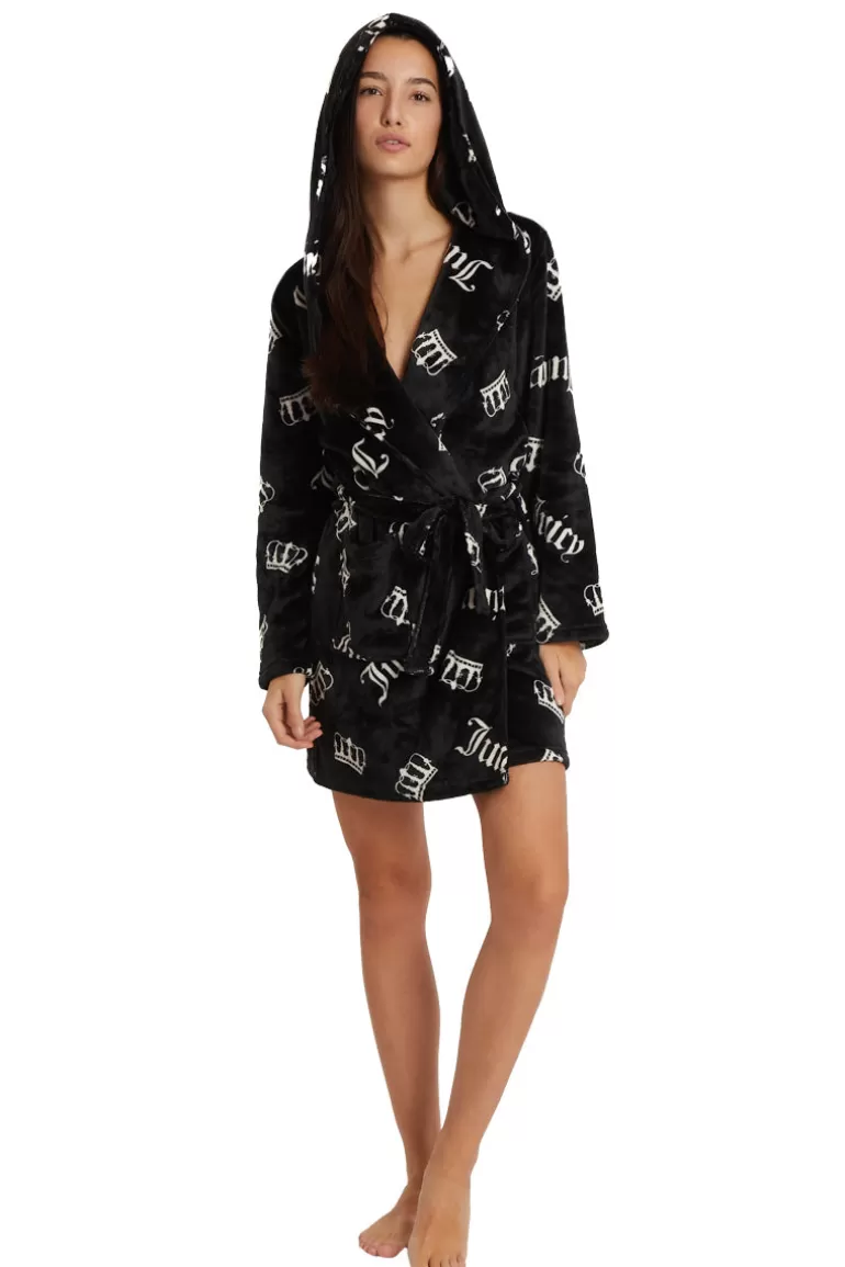 Juicy Couture Luxe Plysjkape Med Hette>Kvinner Kåper