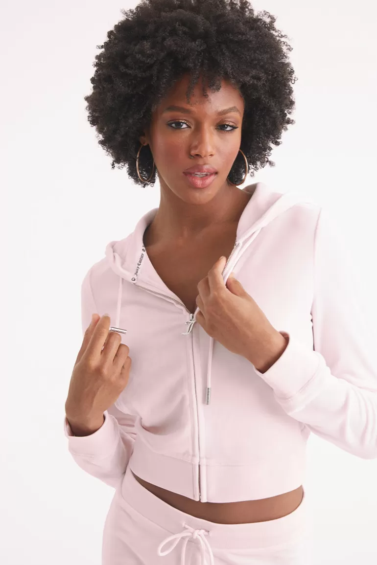 Juicy Couture Og Big Bling Hettegenser I Velour>Kvinner Hettegensere Og Jakker