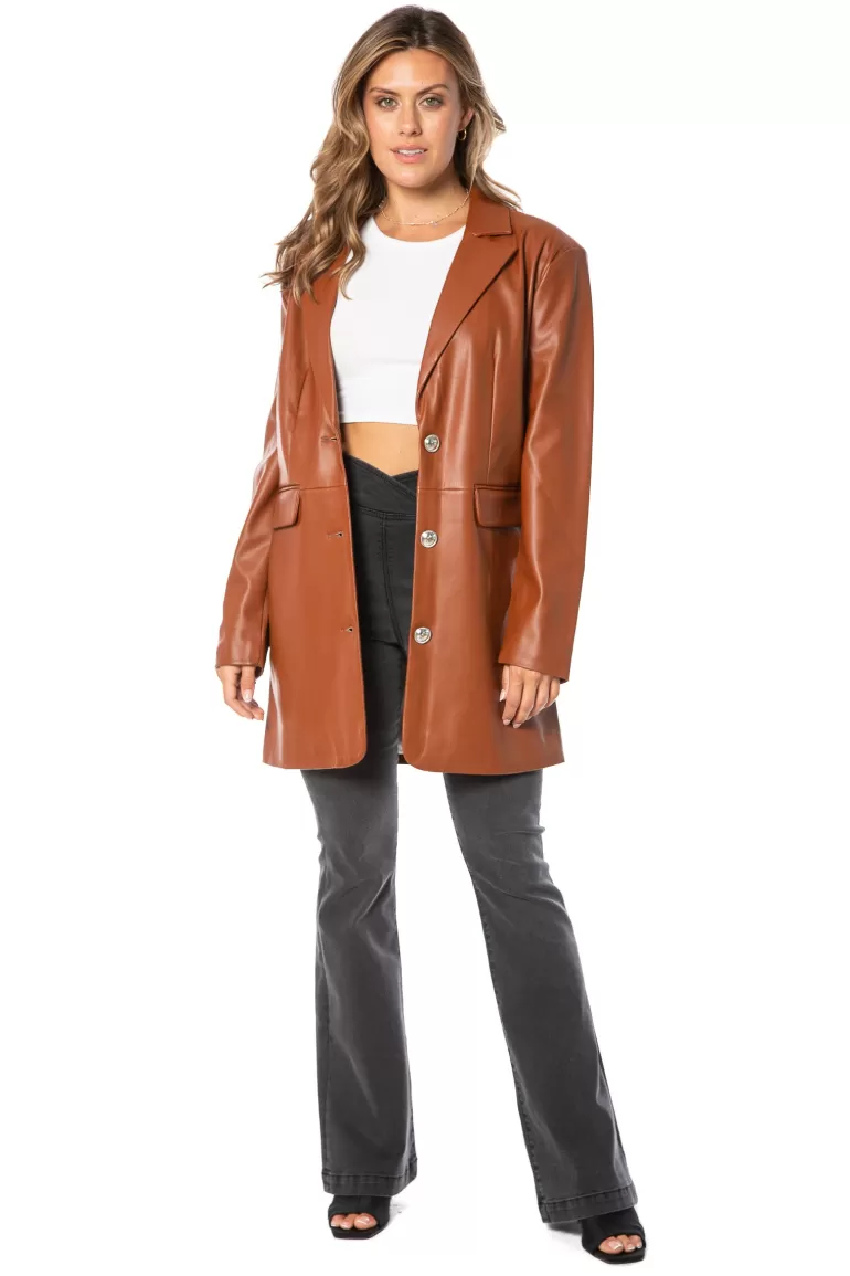 Juicy Couture Oversized Trenchcoat I Kunstskinn>Kvinner Hettegensere Og Jakker