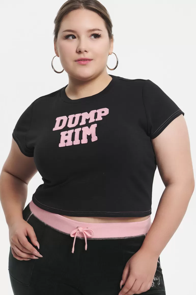 Juicy Couture Plus-Size Dump Him Baby Tee>Kvinner Plus-Size