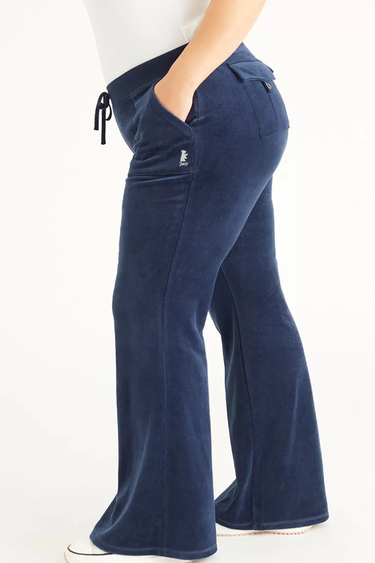 Juicy Couture Plus-Size Hollywood Scottie Snap Pocket Treningsbukser I Bomull Og Velour>Kvinner Joggebukser