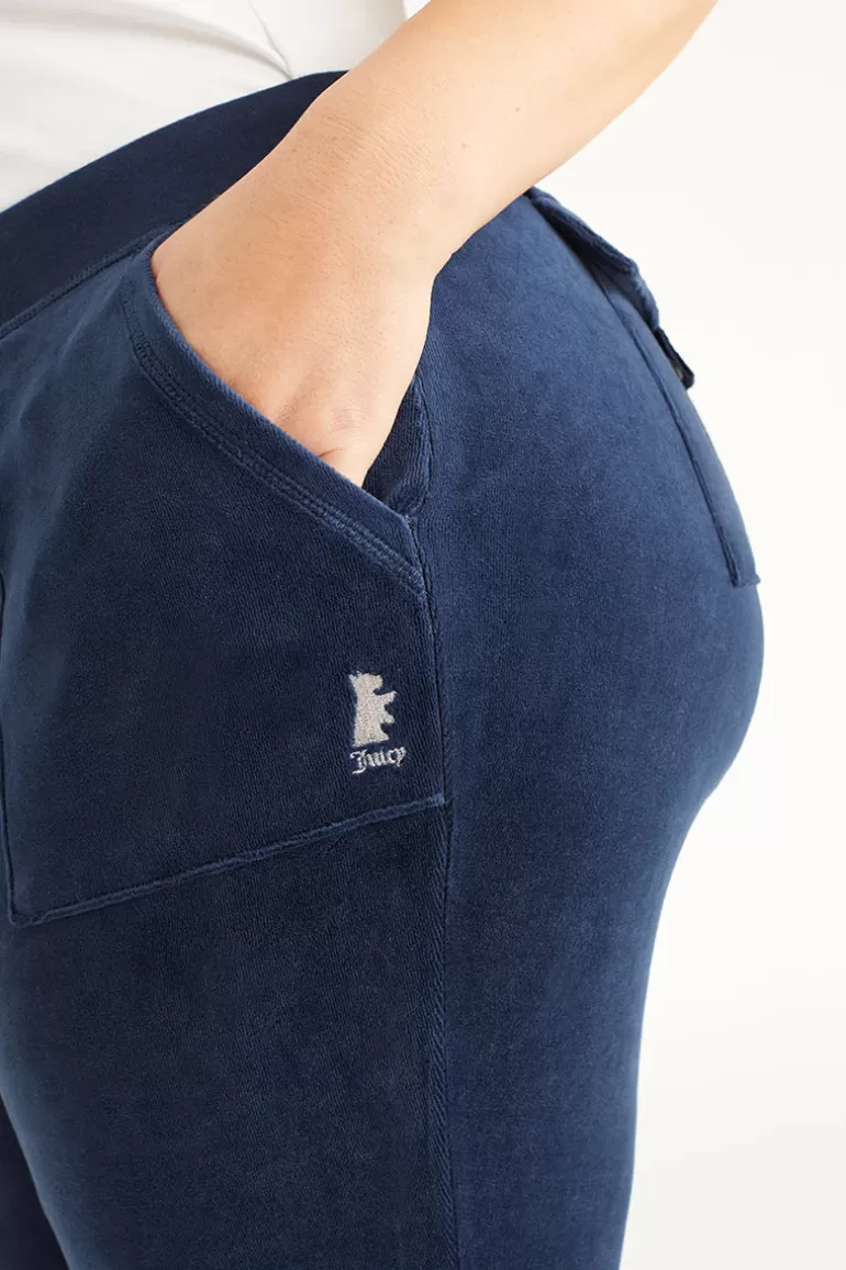 Juicy Couture Plus-Size Hollywood Scottie Snap Pocket Treningsbukser I Bomull Og Velour>Kvinner Joggebukser