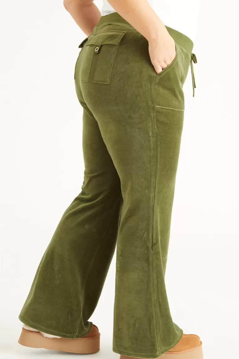 Juicy Couture Plus-Size Hollywood Snap Pocket Treningsbukser I Bomull Og Velour>Kvinner Joggebukser