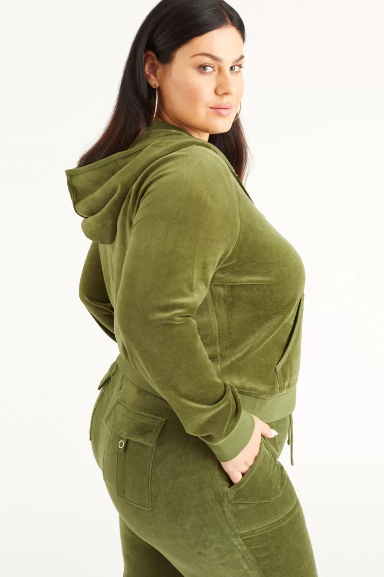 Juicy Couture Plus-Size Icons Klassisk Hettegenser I Velour I Bomull>Kvinner Hettegensere Og Jakker