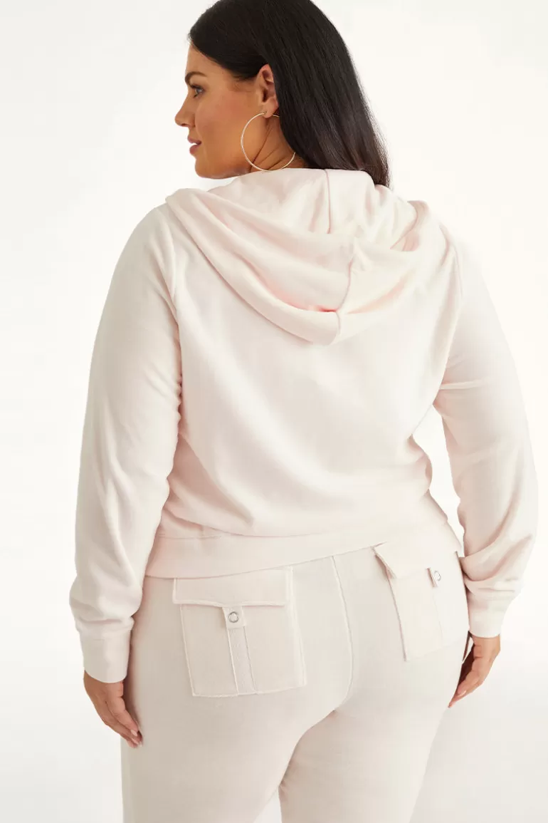 Juicy Couture Plus-Size Icons Klassisk Hettegenser I Velour I Bomull>Kvinner Hettegensere Og Jakker