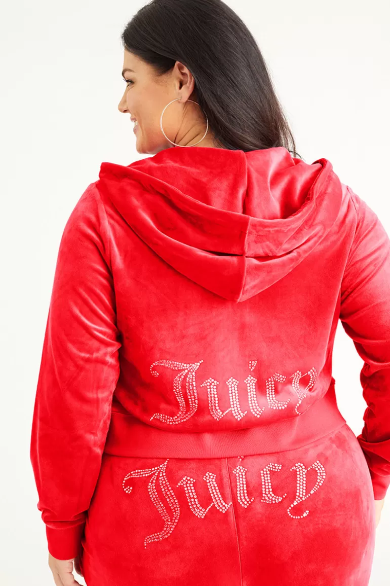 Juicy Couture Plus-Size Og Big Bling Velour Hettegenser>Kvinner Hettegensere Og Jakker