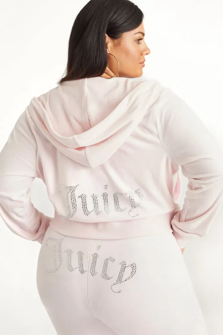 Juicy Couture Plus-Size Og Big Bling Velour Hettegenser>Kvinner Spor Topper
