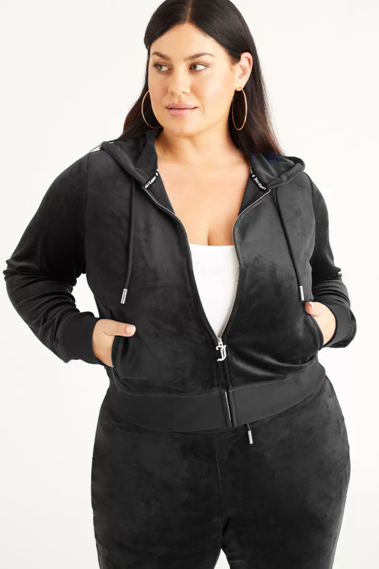Juicy Couture Plus-Size Og Big Bling Velour Hettegenser>Kvinner Hettegensere Og Jakker