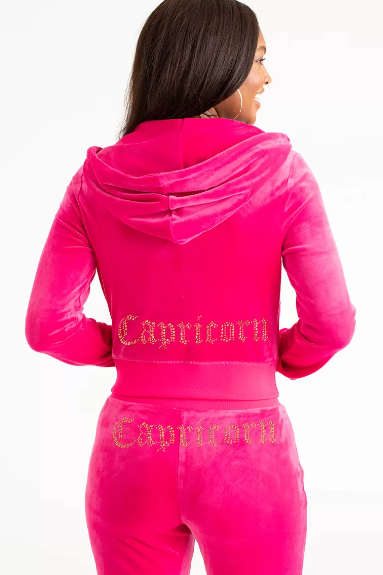 Juicy Couture Steinbukken Big Bling Hettegenser I Velour>Kvinner Hettegensere Og Jakker