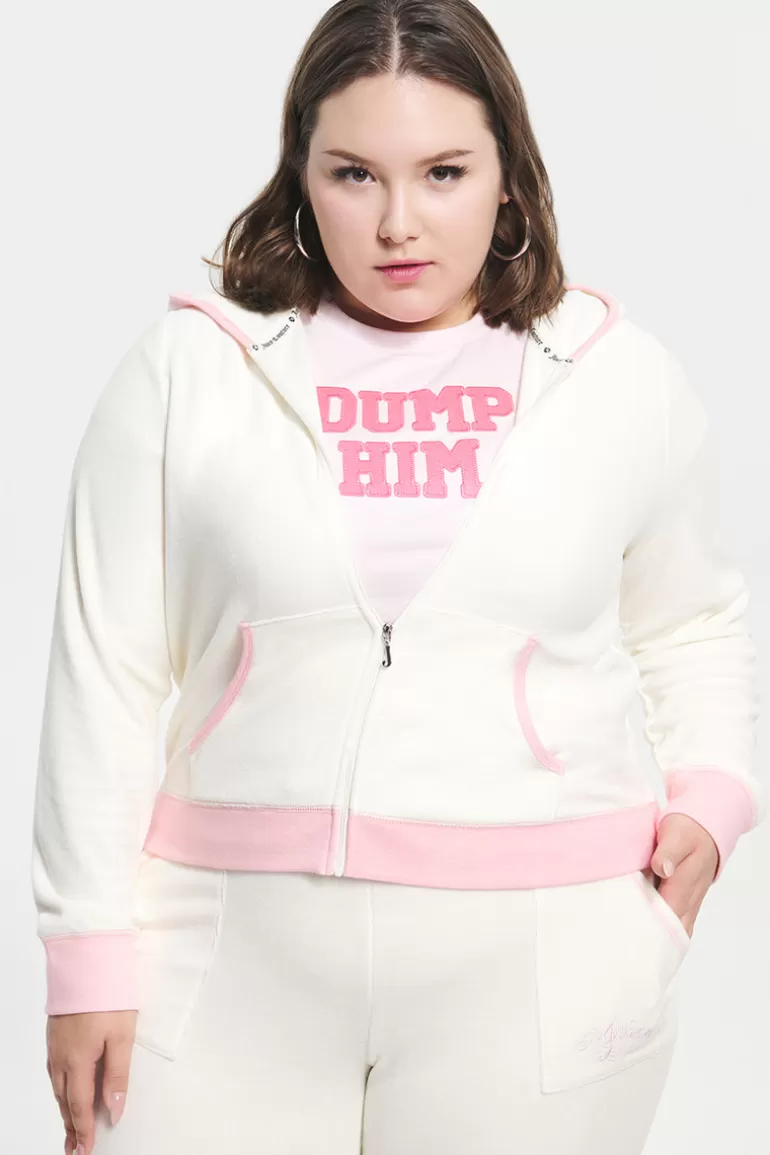 Juicy Couture Sweetheart Hettegenser I Plussstorrelse I Velour I Bomull>Kvinner Hettegensere Og Jakker