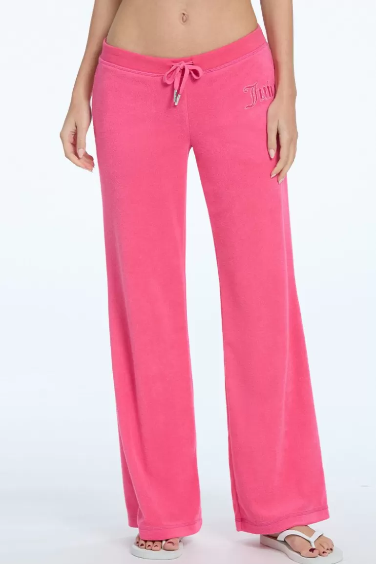 Juicy Couture Tonal Towel Terry Track Pants>Kvinner Joggebukser