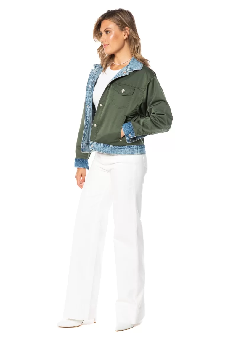 Juicy Couture Vendbar Monogram Trucker-Jakke>Kvinner Hettegensere Og Jakker